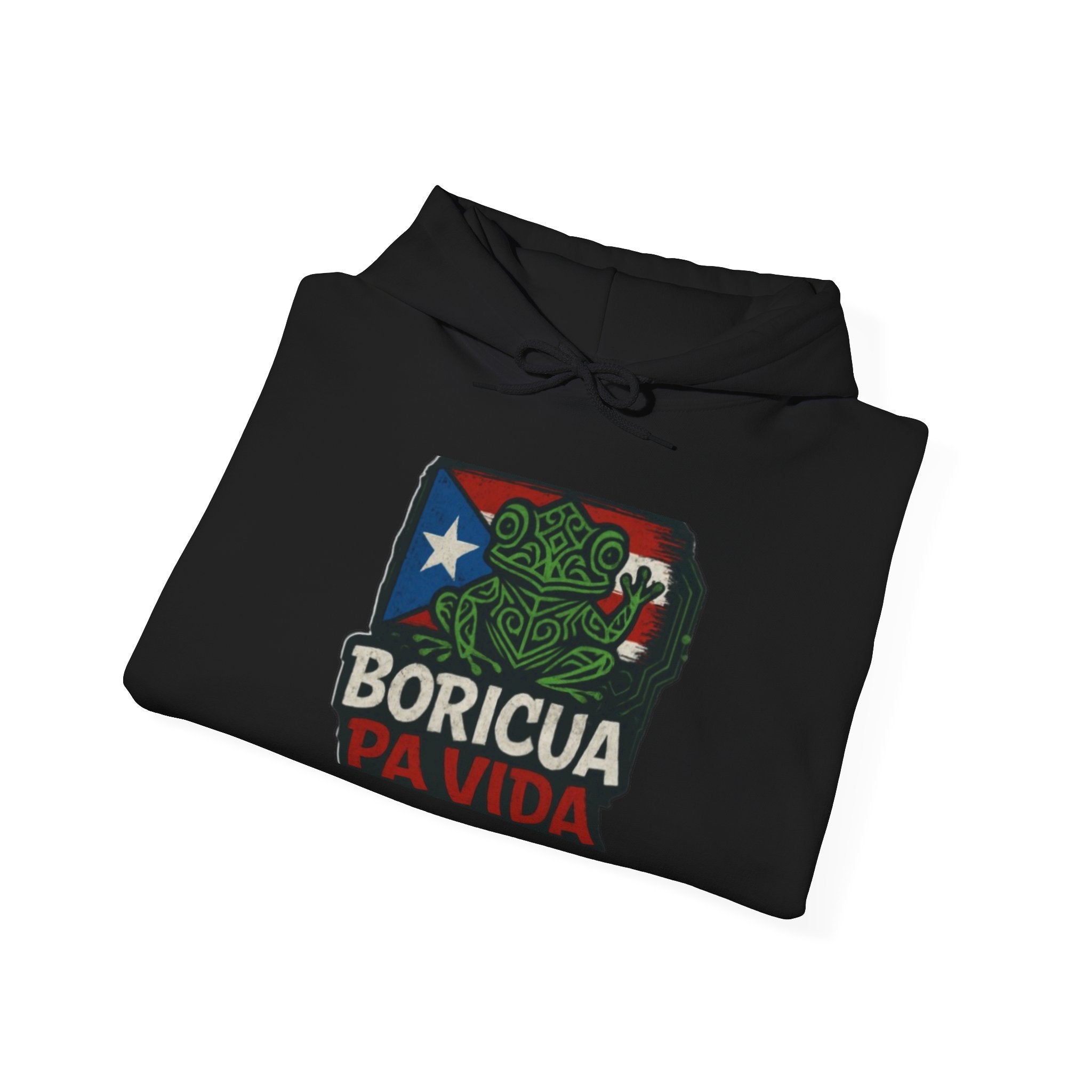 Boricua Pa Vida Coqui hoodie|Puerto Rican Pride Streetwear (Front Print)