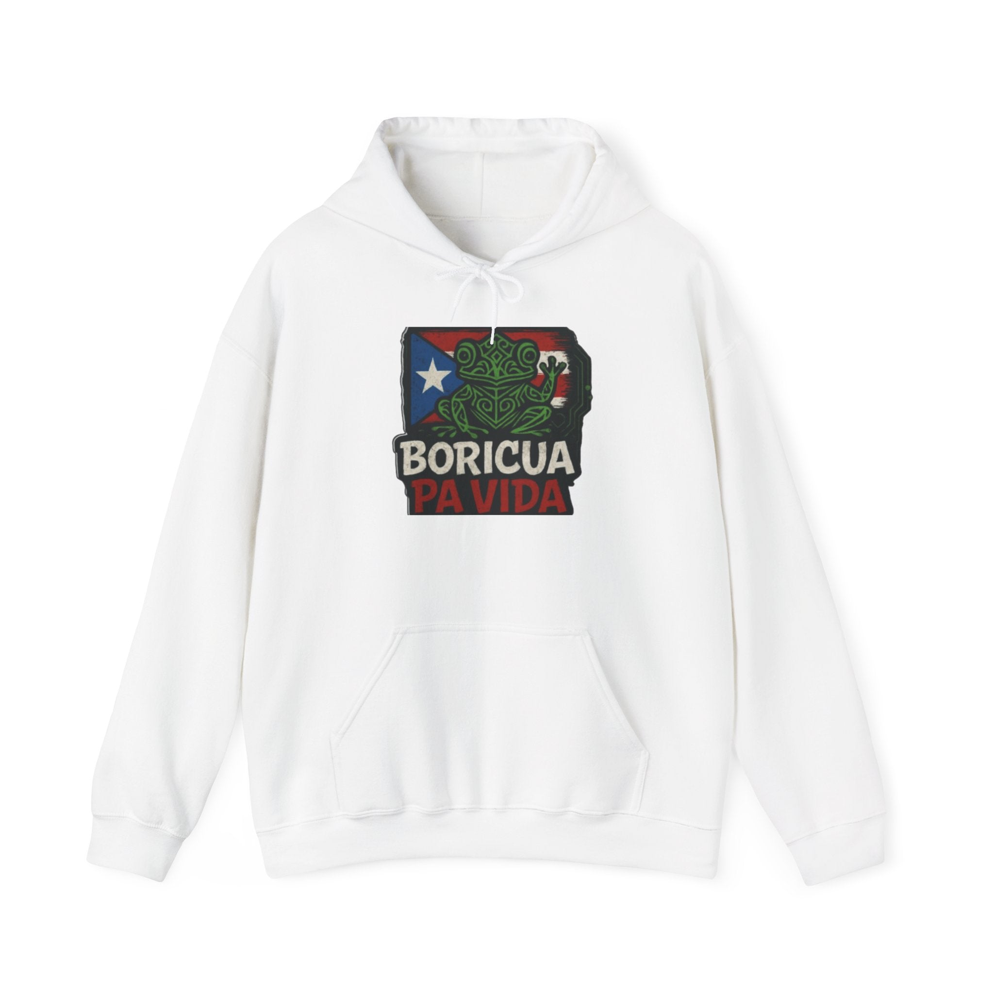 Boricua Pa Vida Coqui hoodie|Puerto Rican Pride Streetwear (Front Print)
