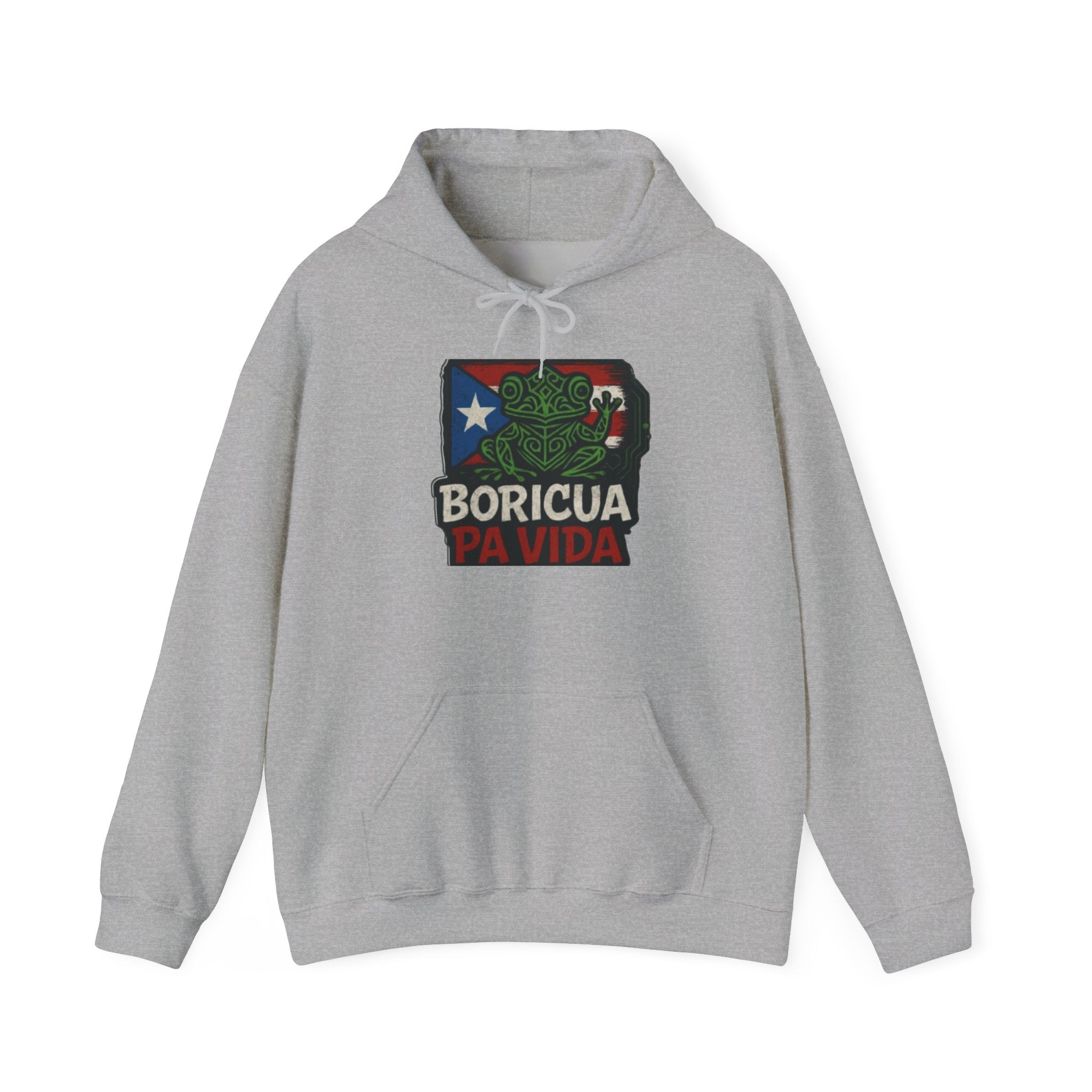 Boricua Pa Vida Coqui hoodie|Puerto Rican Pride Streetwear (Front Print)