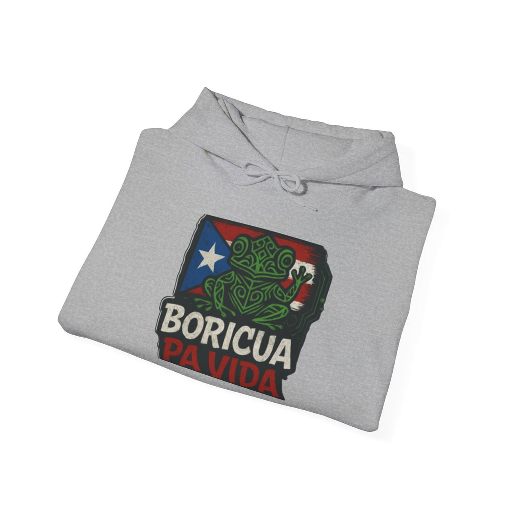 Boricua Pa Vida Coqui hoodie|Puerto Rican Pride Streetwear (Front Print)