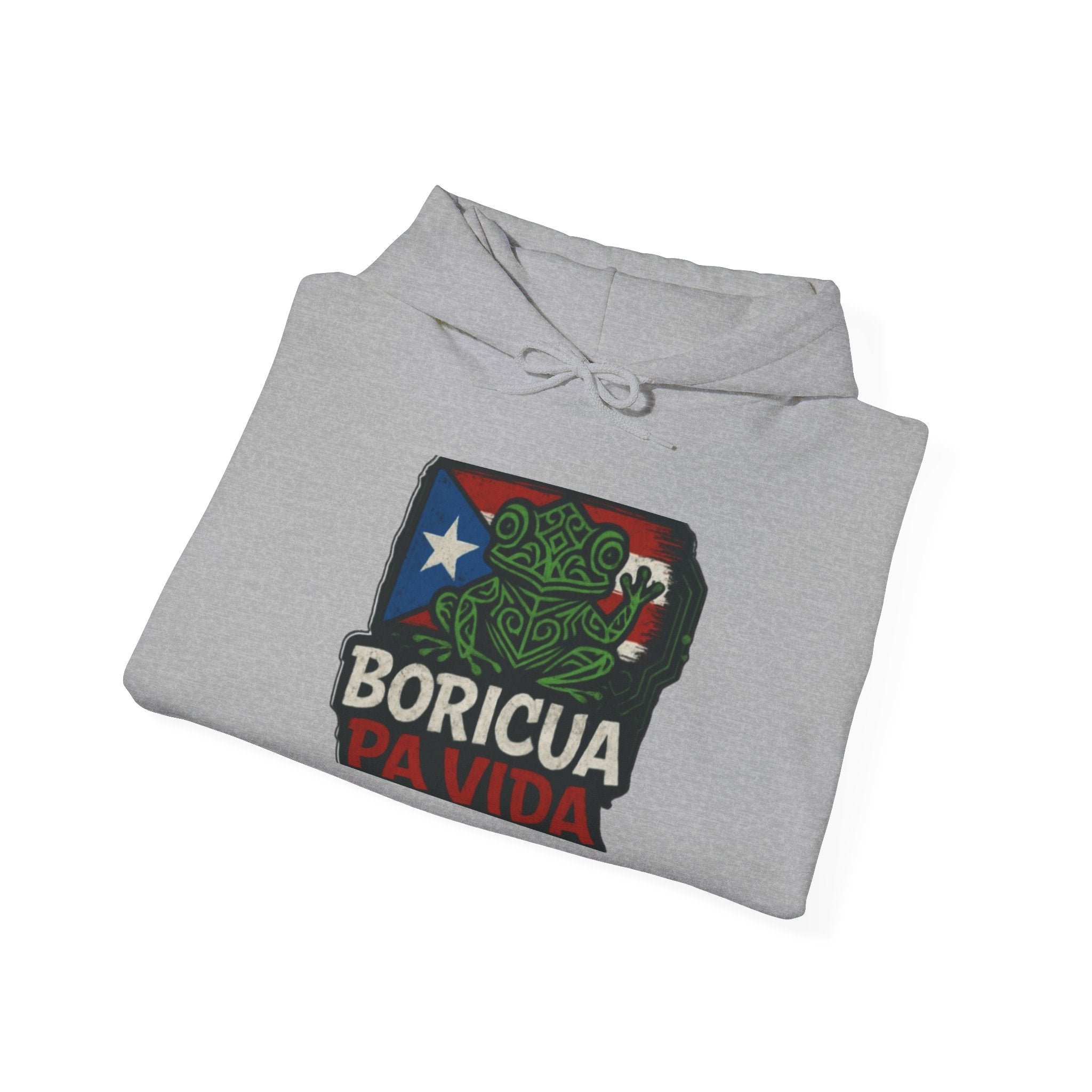 Boricua Pa Vida Coqui hoodie|Puerto Rican Pride Streetwear (Front Print)