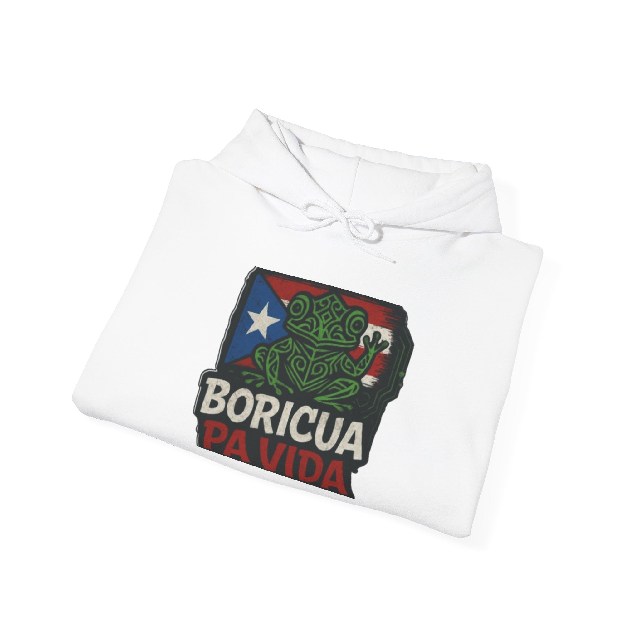 Boricua Pa Vida Coqui hoodie|Puerto Rican Pride Streetwear (Front Print)