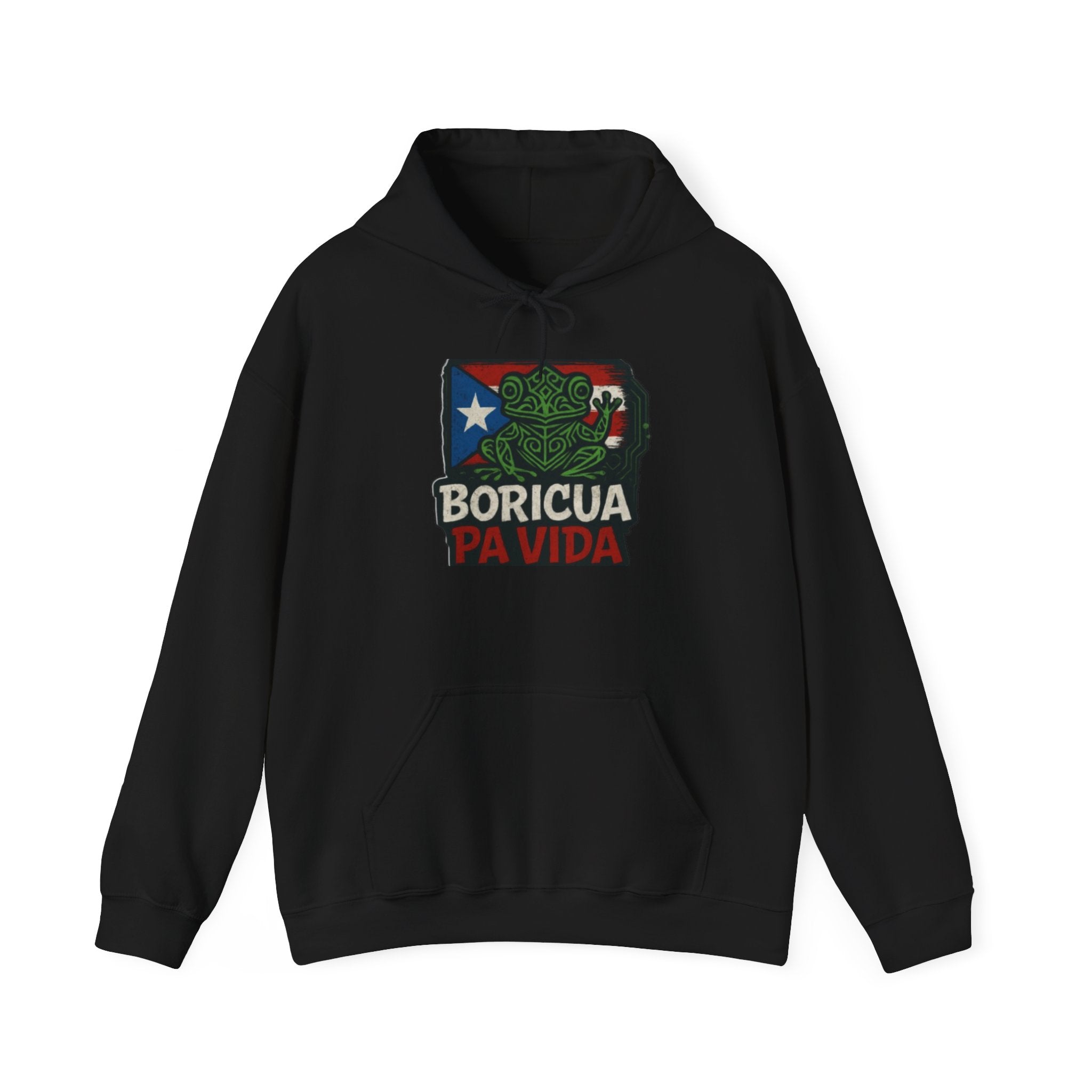 Boricua Pa Vida Coqui hoodie|Puerto Rican Pride Streetwear (Front Print)